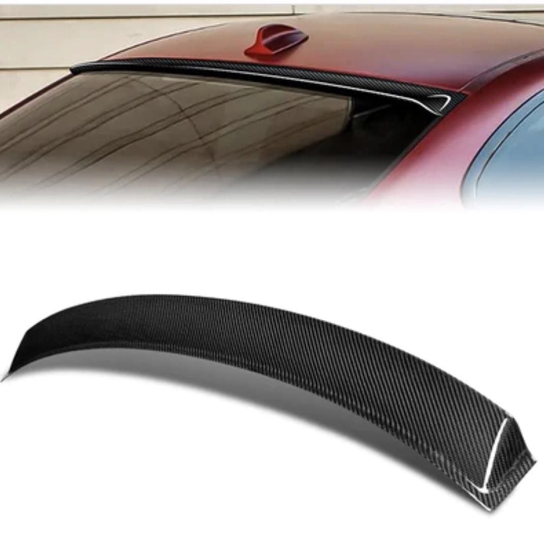 Carbon Fiber Rear Window Roof Visor Spoiler Compatible with 07-13 BMW 328i 335i / 09-13 328i xDrive 335i xDrive, Fits Coupe Models