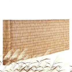 670# Natural Reed Fencing, 3.3 ft x 13.3 ft, Reed Screen Curtain Balcony Reed Fence Roll for Outdoor Backyard Patio, Decorative Fence for Backyard Gar
