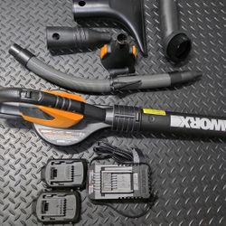 20V PowerShare WORX AIR Cordless Leaf Blower / Sweeper - 4 Attachments Included