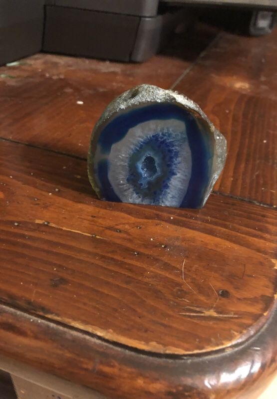 Mini agate end with cut end book holder