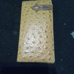 Justin Ostrich Print Wallet