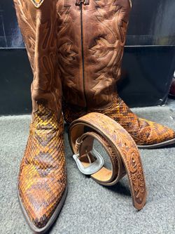 Snake skin boots