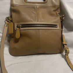 Coach 13388 Vintage Y2KBonnie Cashin Beige Fold Over Tote Shopper/Crossbody Bag