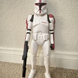 12” Star Wars Red Clone Trooper Pre Owned 