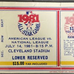 All Star Game Ticket Stub