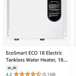 EcoSmart Tankless Water Heater 