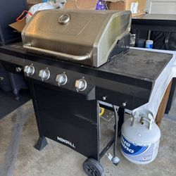 NEXGRILL 4-Burner Propane Gas Grill in Black with Stainless Steel Main Lid