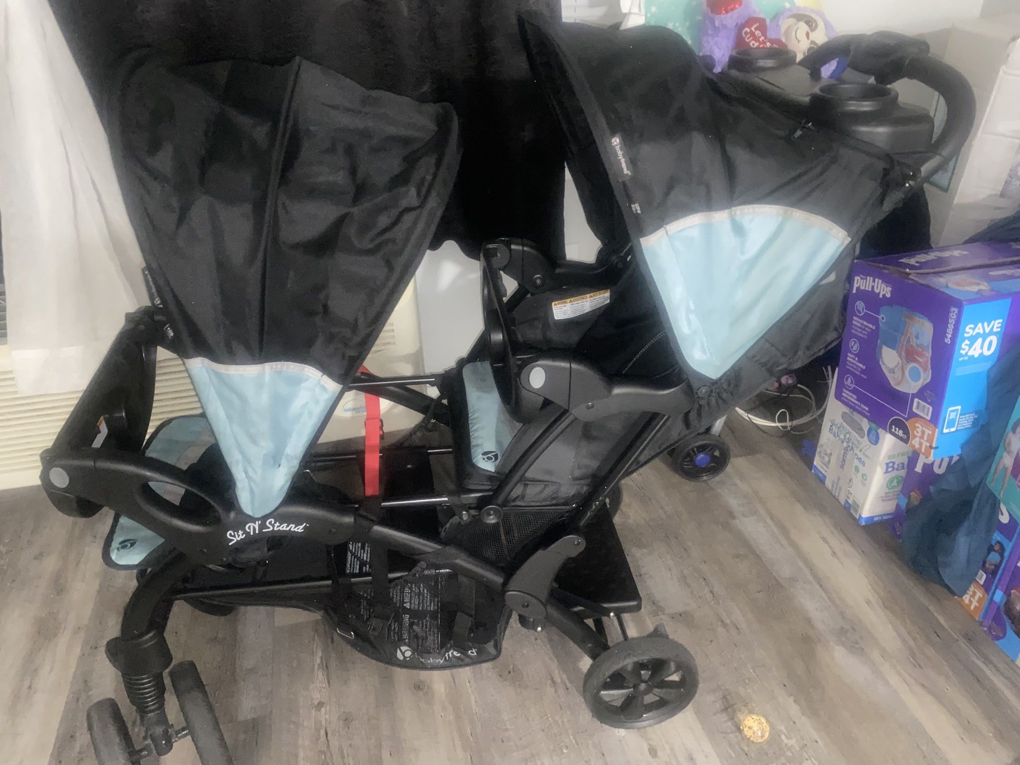 Babytrend Double Stroller Baby Blue And Black