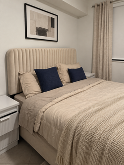 Queen Upholstered Bed + Mattress