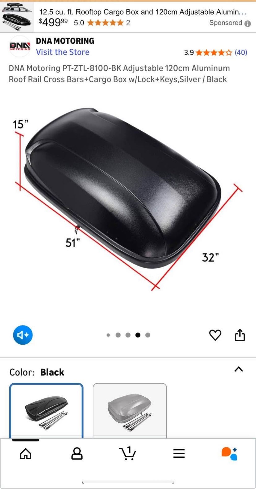 DNA Motoring PT-ZTL-8100-BK Cargo Box w/Lock