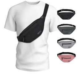MAXTOP Large Crossbody Fanny Pack with 4-Zipper Pockets,Gifts for Enjoy Sports Festival Workout Traveling Running Casual Hands-Free Wallets Waist Pack