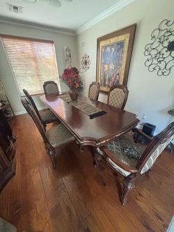 Formal Dining Table Set with 6 Chairs