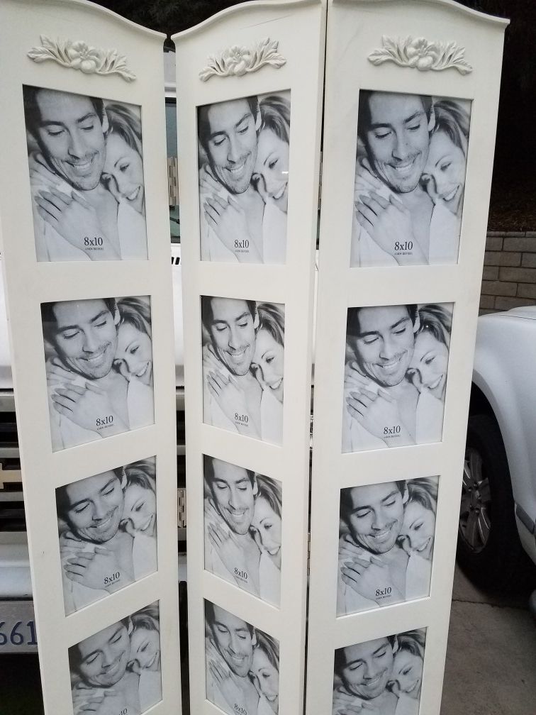 Shabby chic Aaron brothers picture frame room divider floor screen