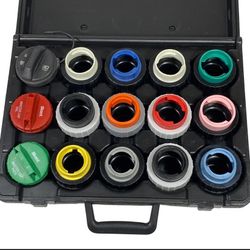 Stant Fuel Cap Testing Adapters Set 15 Pieces Hard Case Kit Used