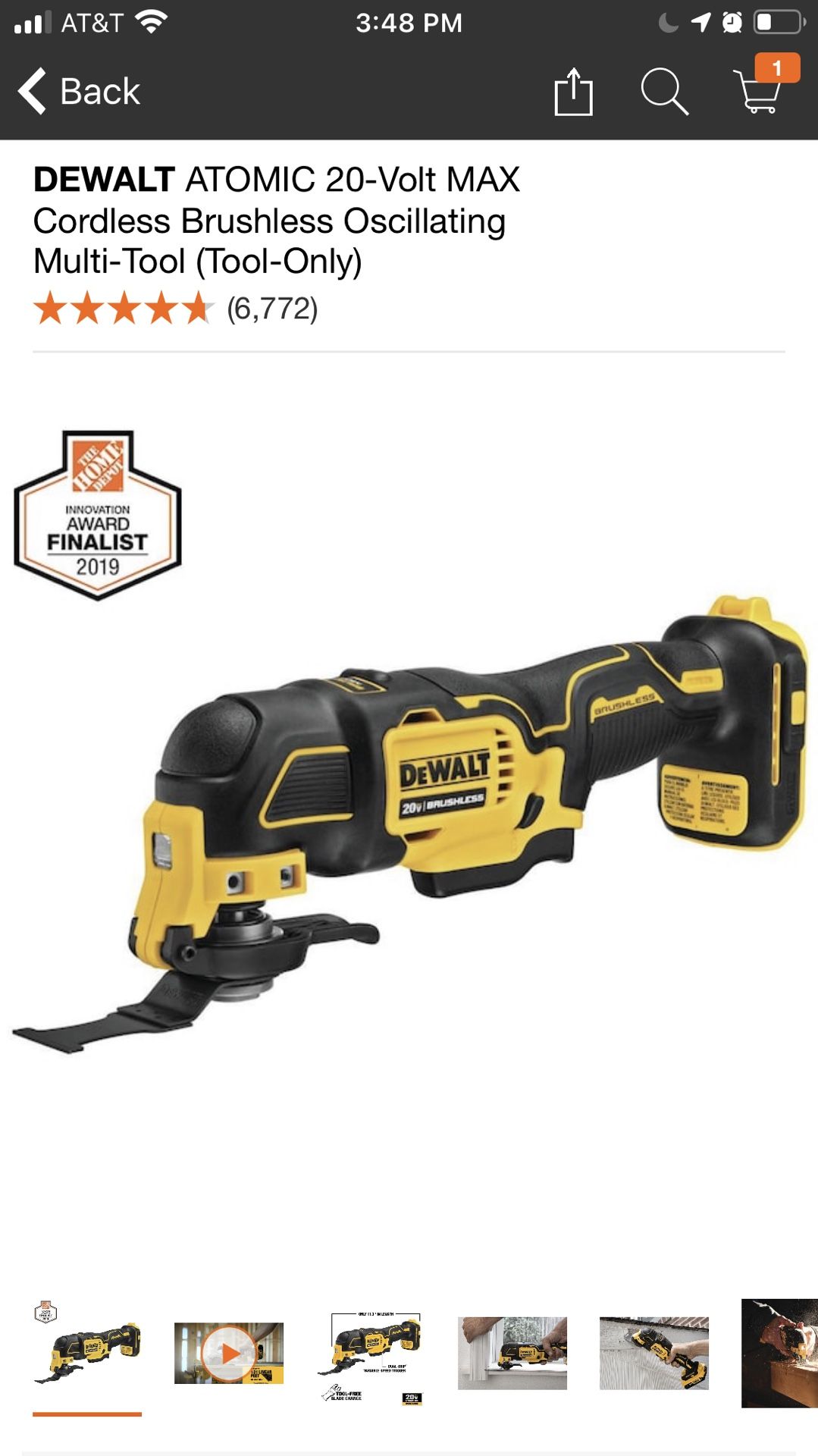 DEWALT ATOMIC 20 Volt MAX Cordless Brushless Oscillating Multi