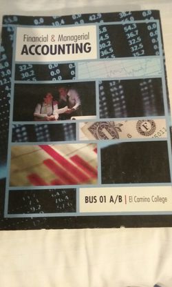 Financial & Managerial Accounting, El Camino Edition