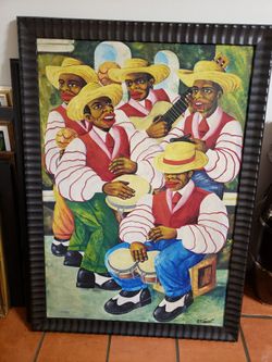 Cuban Art. Rumba Cubana Oil on Canvas.