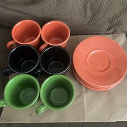 Fiesta wear USA mugs and saucers