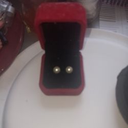 7mm Circular Akoya Pearl Earrings, Butterfly Back Silver