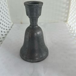 Pewter Servant Dinner Bell Candle Holder