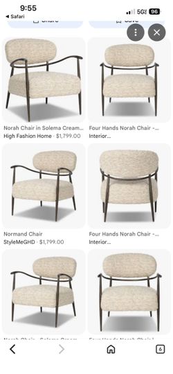 Norah Chair,  Solema cream by four hands