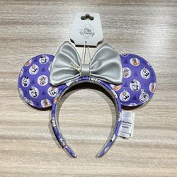 New Disney Minnie Ears 100 Years Of Wonder Headband Leather Disneyland 2023