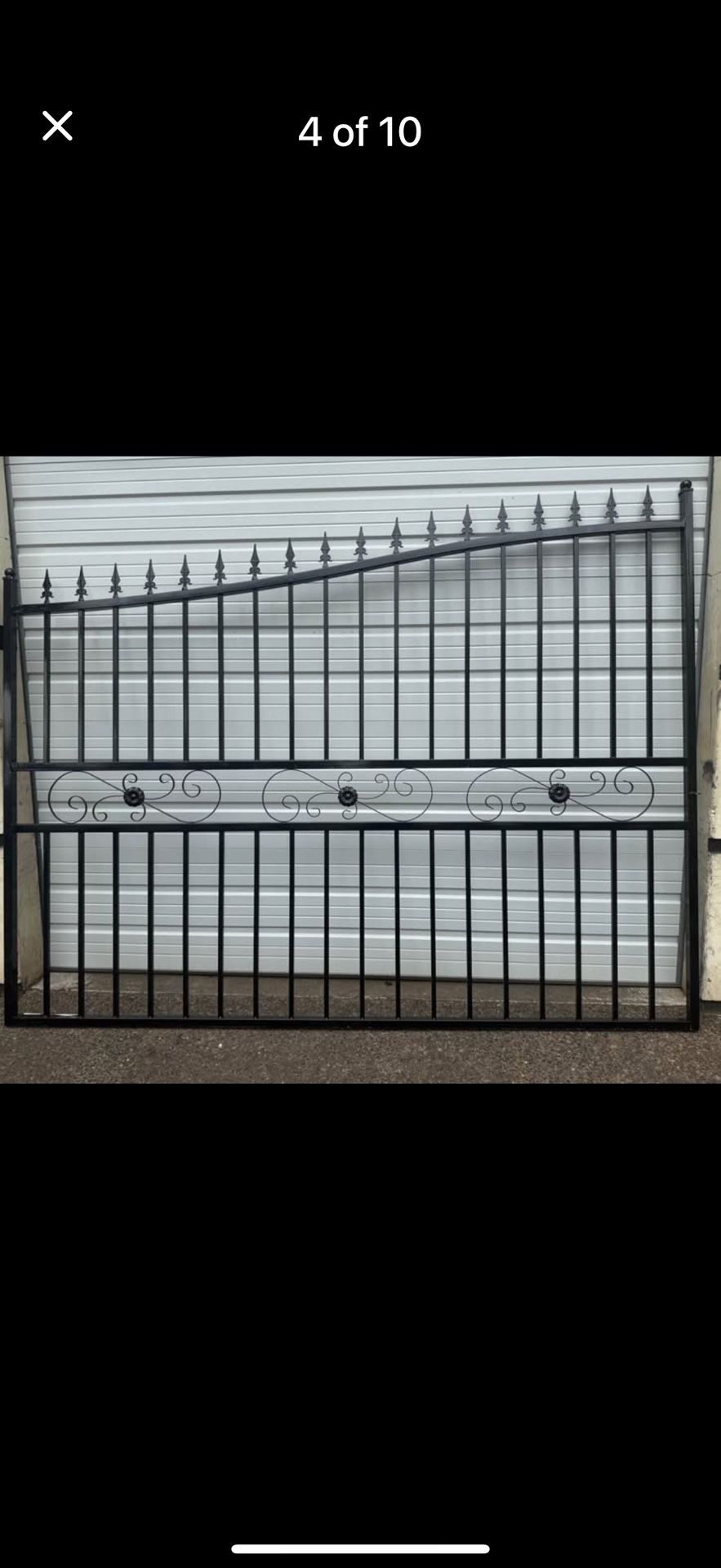 20' Driveway Gate And Fence 10x7