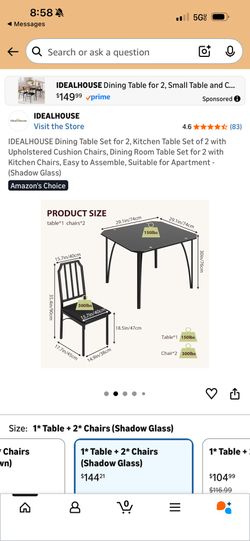 Dining Table Set – $100