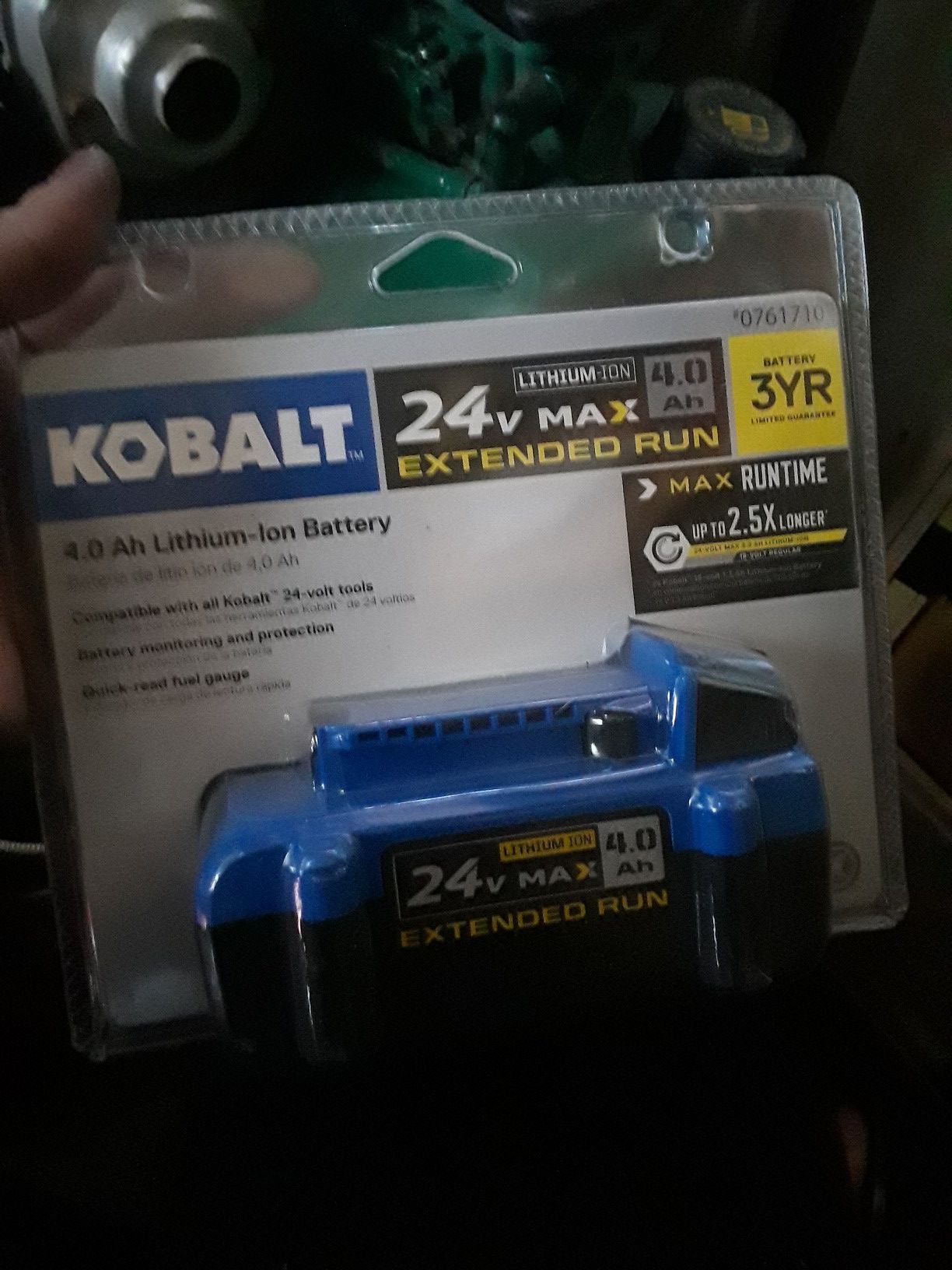 Kobalt 24 v max extended run 4.0 Lithium ion battery
