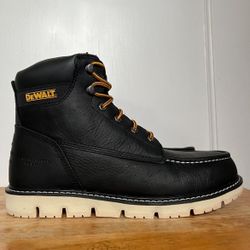NEW $171 MEN SZ 10 M DEWALT Flex Moc Toe CSA - BLACK LEATHER BOOTS