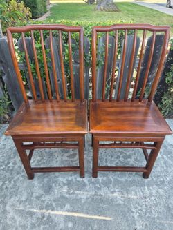 Wooden chairs
