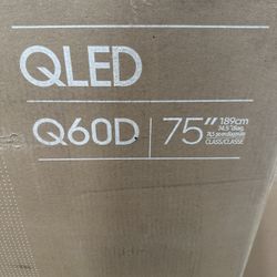 SAMSUNG 75-Inch Class QLED 4K Q60D Series Quantum HDR Smart TV w/Object Tracking Sound Lite, Motion Xcelerator, Slim Design, Gaming Hub, Alexa Built-i