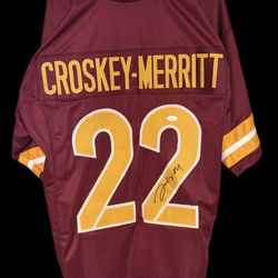 Jacory Croskey-Merritt Signed Jersey Washington Commanders JSA