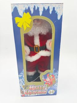 Vintage 14” Santa Claus Christmas Electronic Doll New In Box Holiday Decor