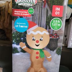 New!! Inflatable Christmas Lawn Ornament  - Gingerbread Man