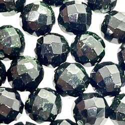 Lot Of 45 Faceted Green Goldstone Beads 