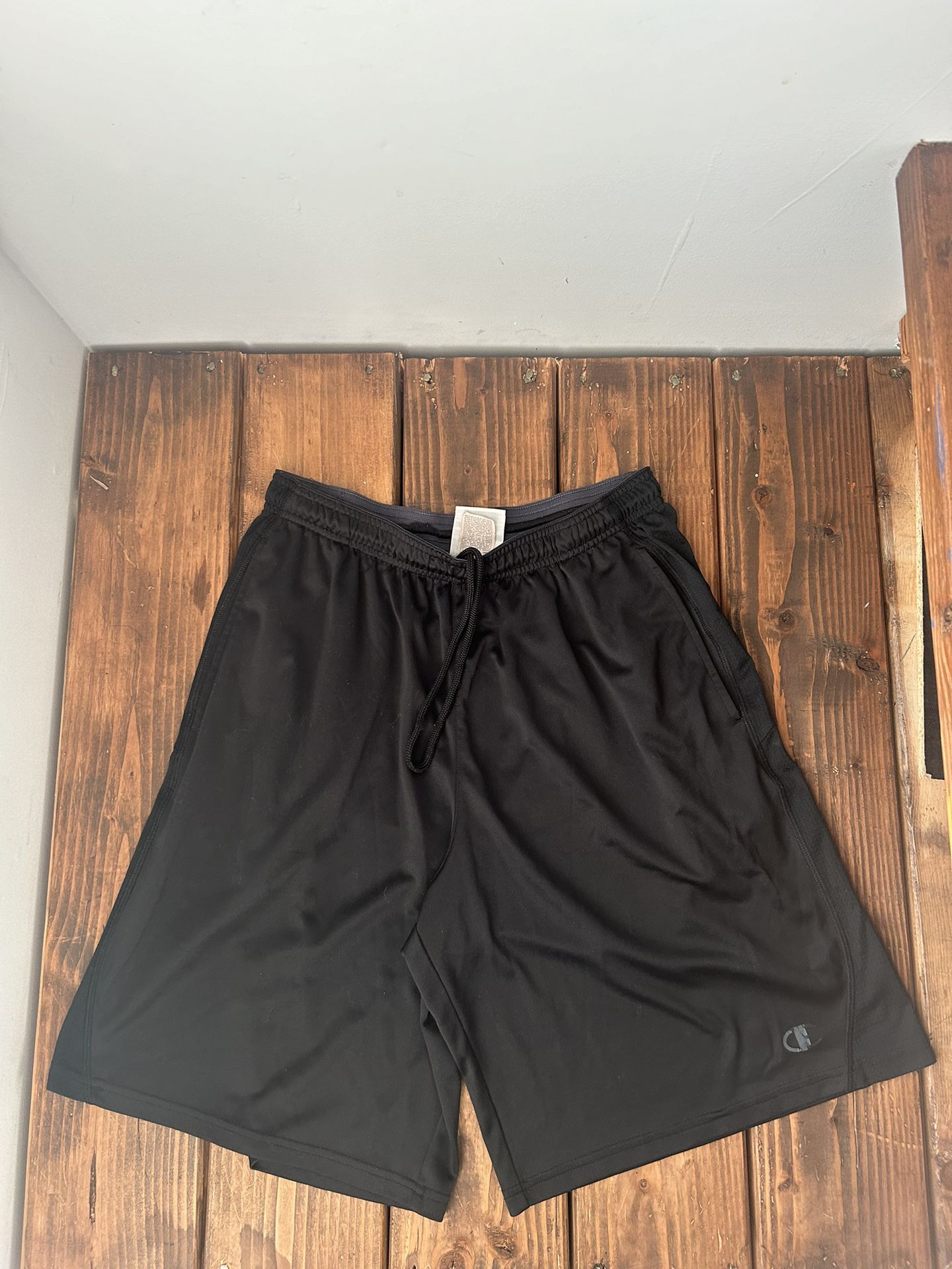 Champion Black Nylon Shorts 