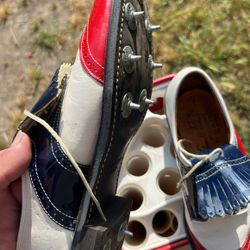 Vintage Golf Bag And Matching Shoes 