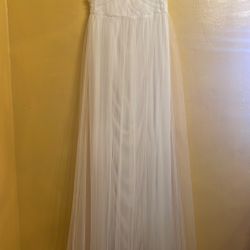 White Chiffon Dress Prom/Wedding