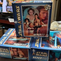 Set Of 3 Vintage Star Wars Puzzles 