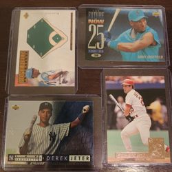 4 Cards 2 Gary Sheffield Upper Deck 1 Greg Jeffries 1 One Derek Jeter Upper Deck