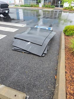 Black garage mats