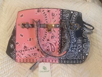 Caleesa Bandana print purse NWT