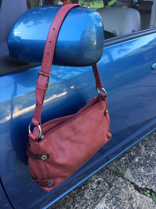 Cherry leather handbag