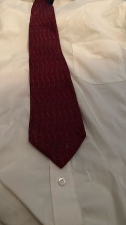 Burgundy Patterned Dress Tie 6