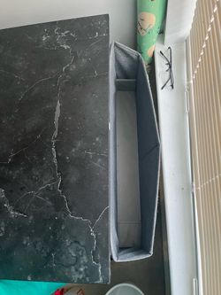 Black Marble Desk / Console Table