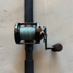 Custom like new Calstar BT 660 coventional salt fishing rod combo