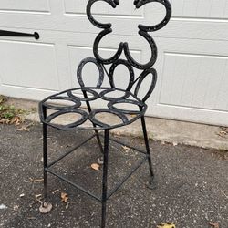 Chair Made Out Of Horse Shoes 