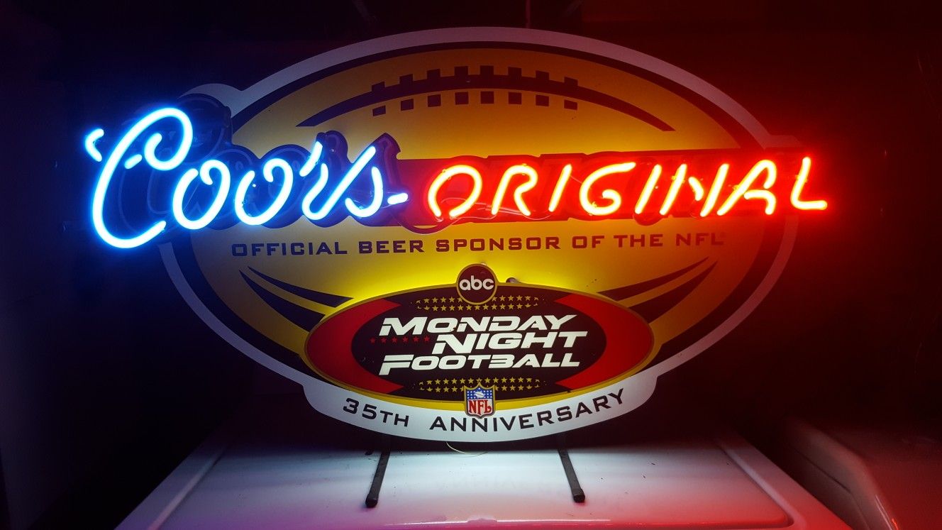 Coors Monday Night Football 35th Anniversary Neon