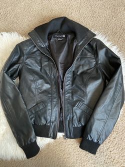Faux leather jacket